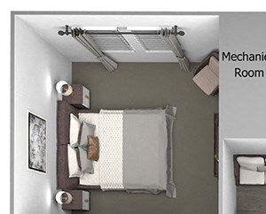 Quinn Crossing - Solano (A5) - 1 Bedroom and 1 bath - 3D Floor Plan Quinn Crossing - Solano (A5) - 1 Bedroom and 1 bath - 3D Floor Plan